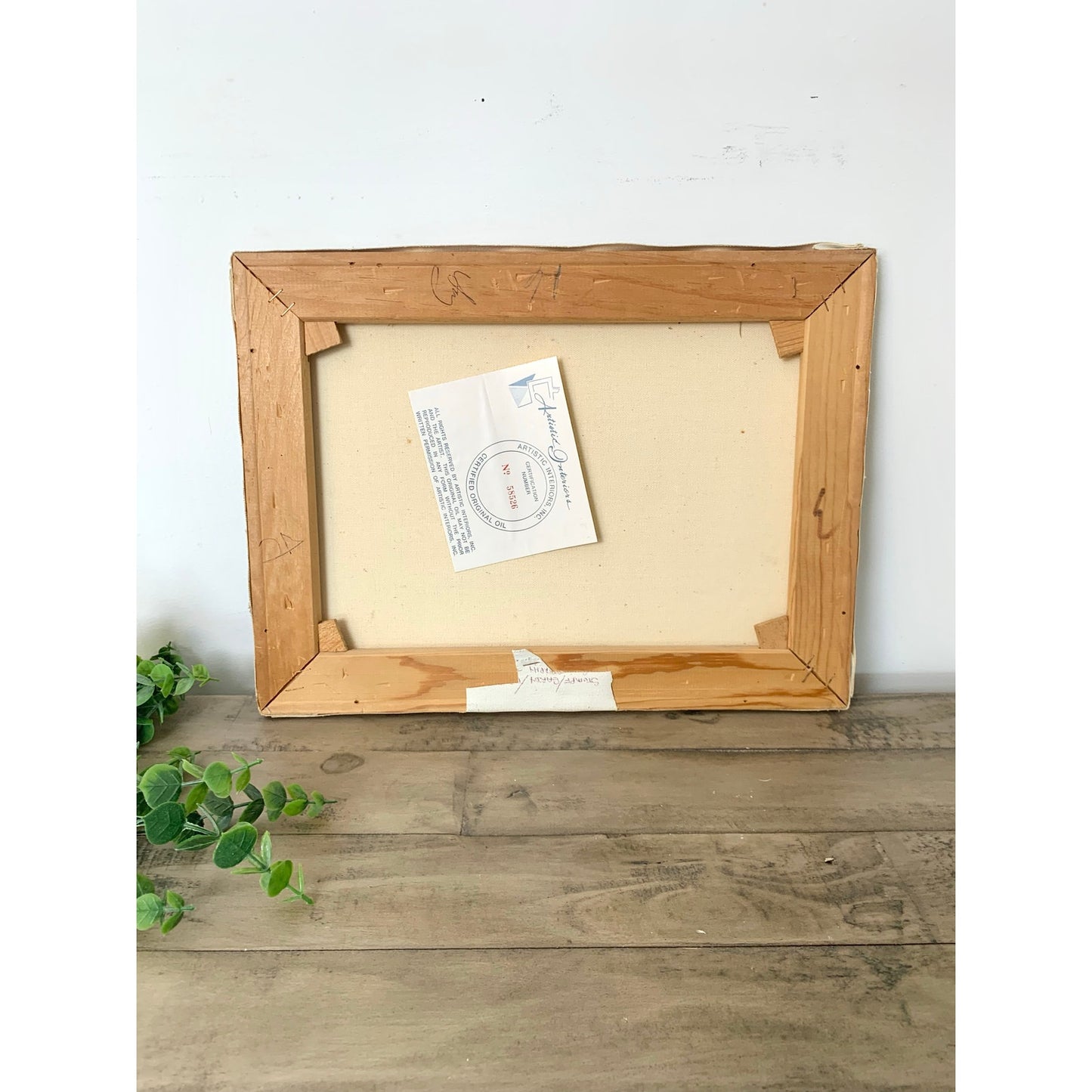 Vintage Still Life Oil Painting with Violin and Books Certified Original Signed