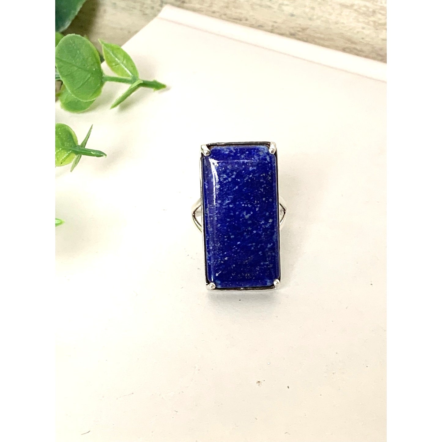 Vintage Lapis Lazuli Ring Sterling Silver 925 Djoy Statement Size 9 Southwestern