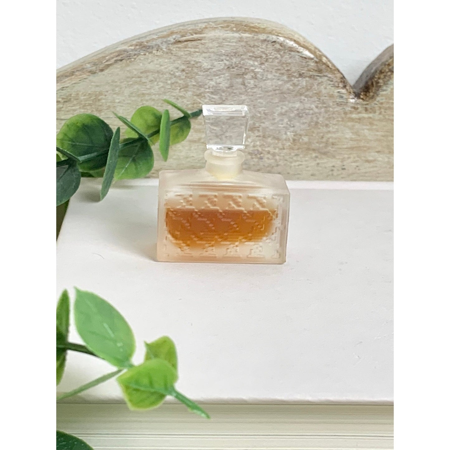 Vintage Christian Dior Miss Dior Miniature Perfume Splash Bottle Frosted Glass