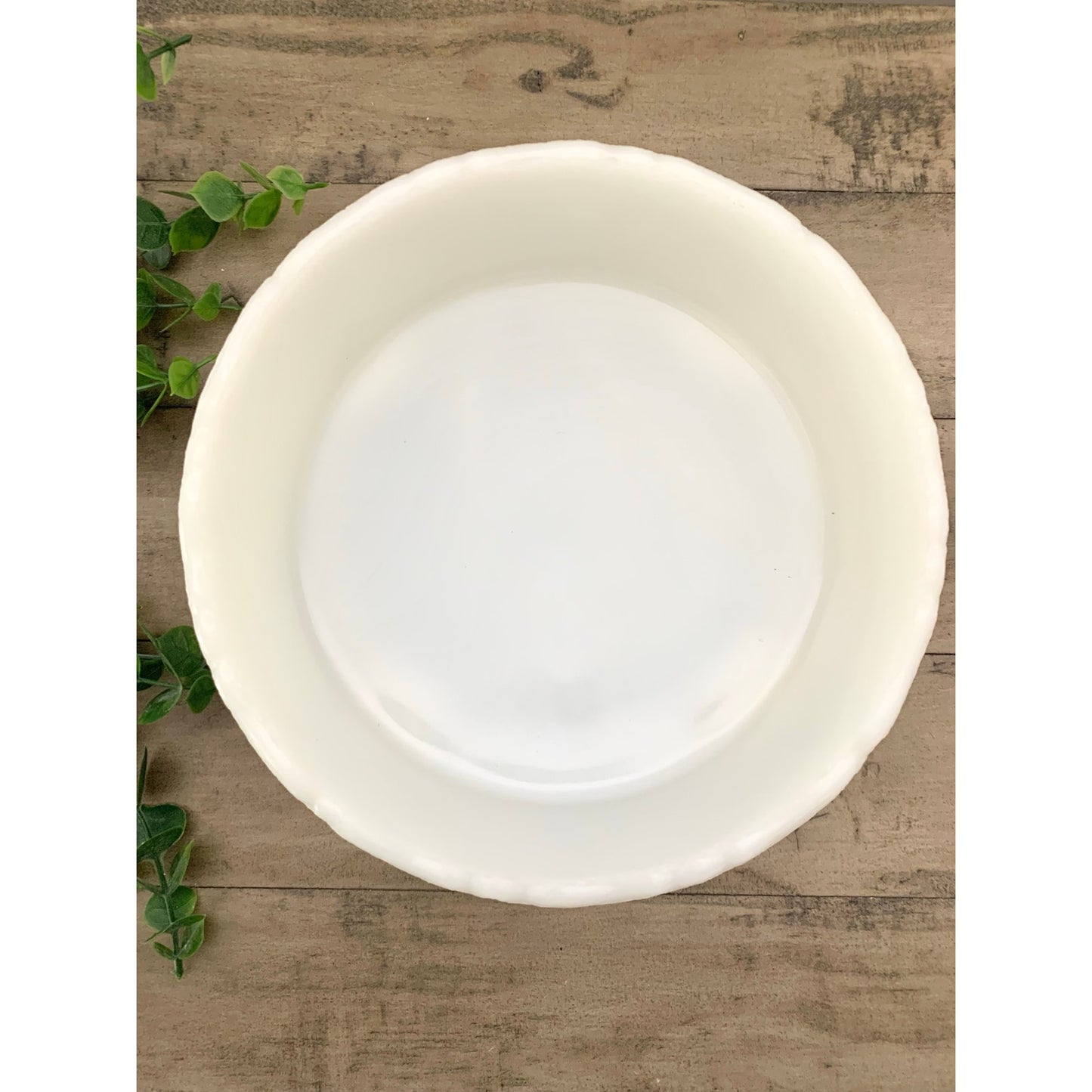 Vintage Milk Glass Footed Bowl Embossed White Centerpiece Dish Cottage Shabby