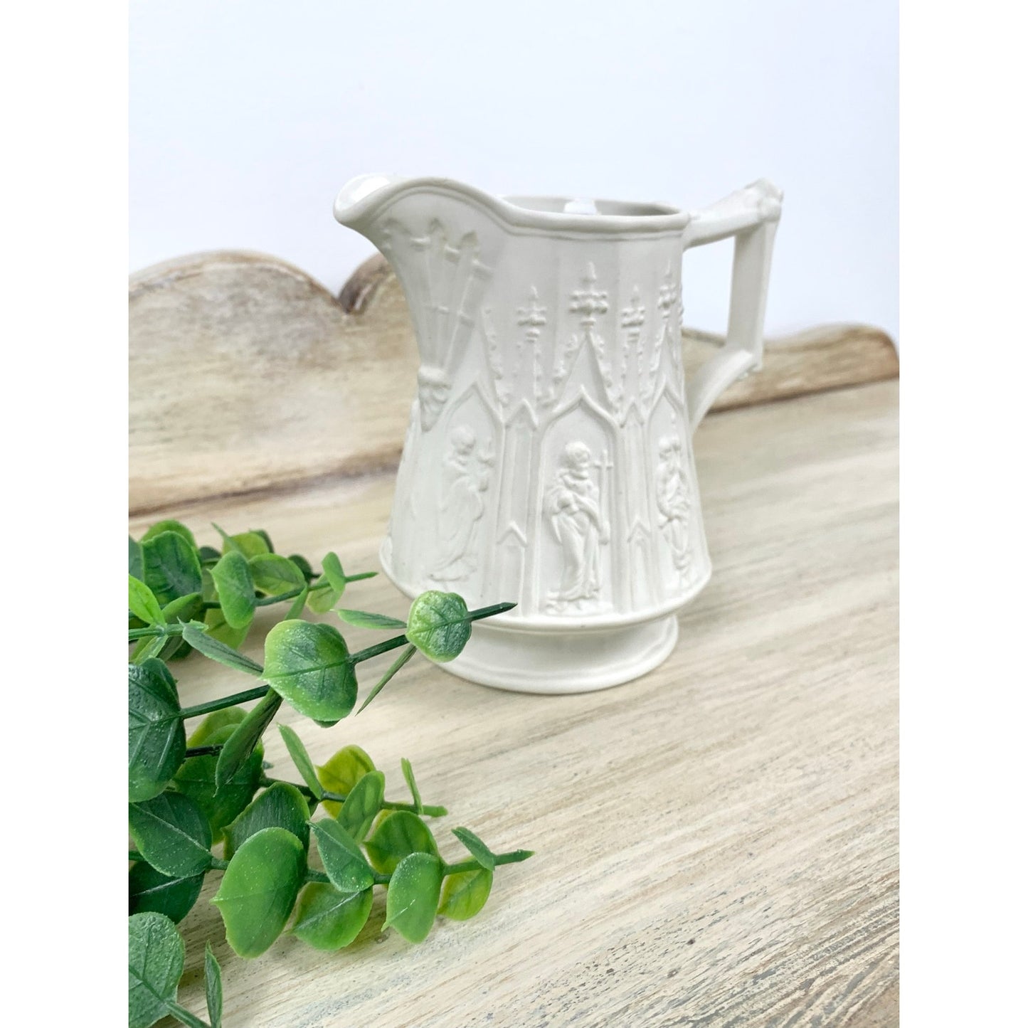 Vintage Portmeirion British Heritage Apostles Pitcher Vase White Porcelain England