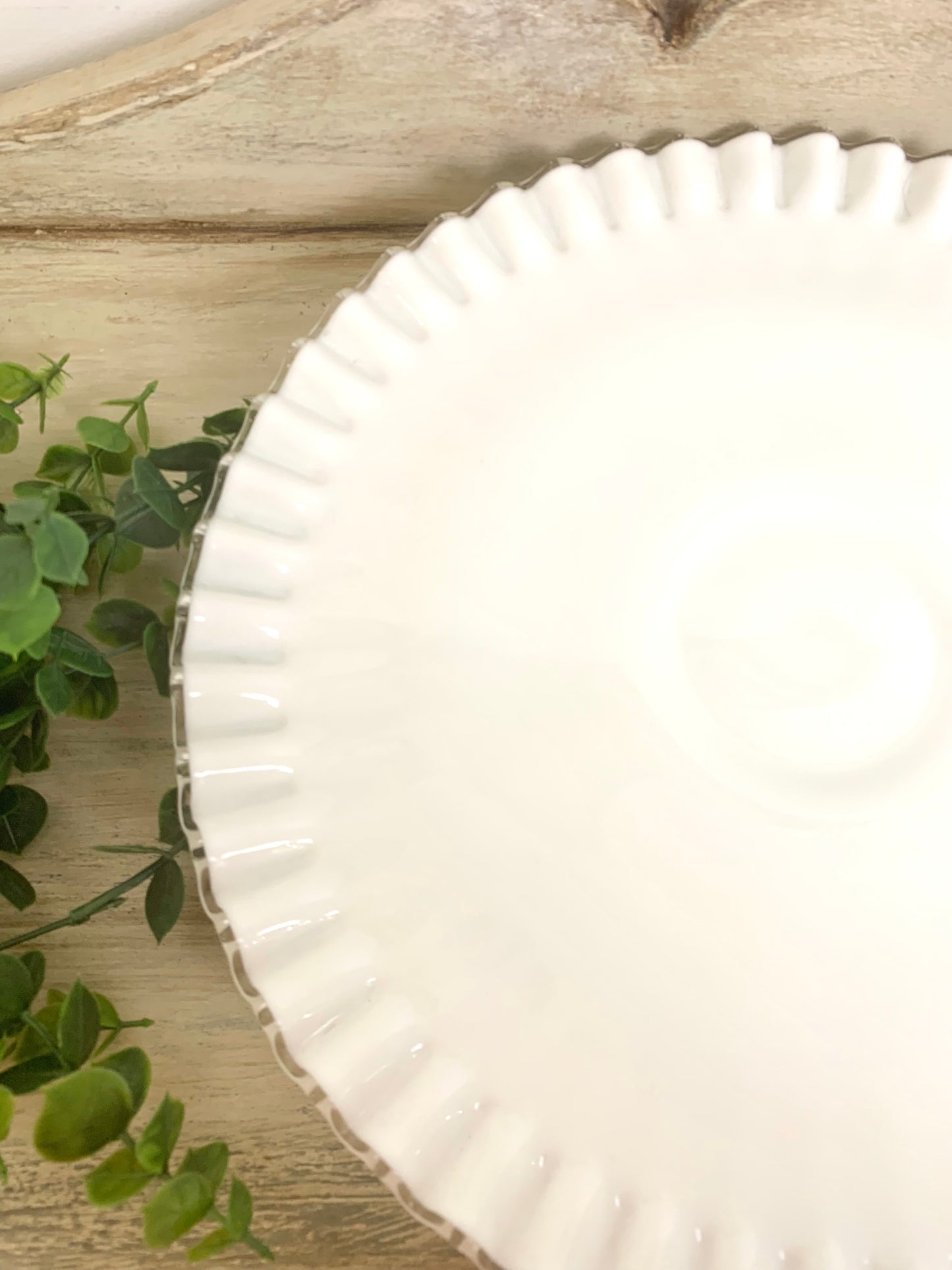 Vintage Fenton Silver Crest Cake Plate