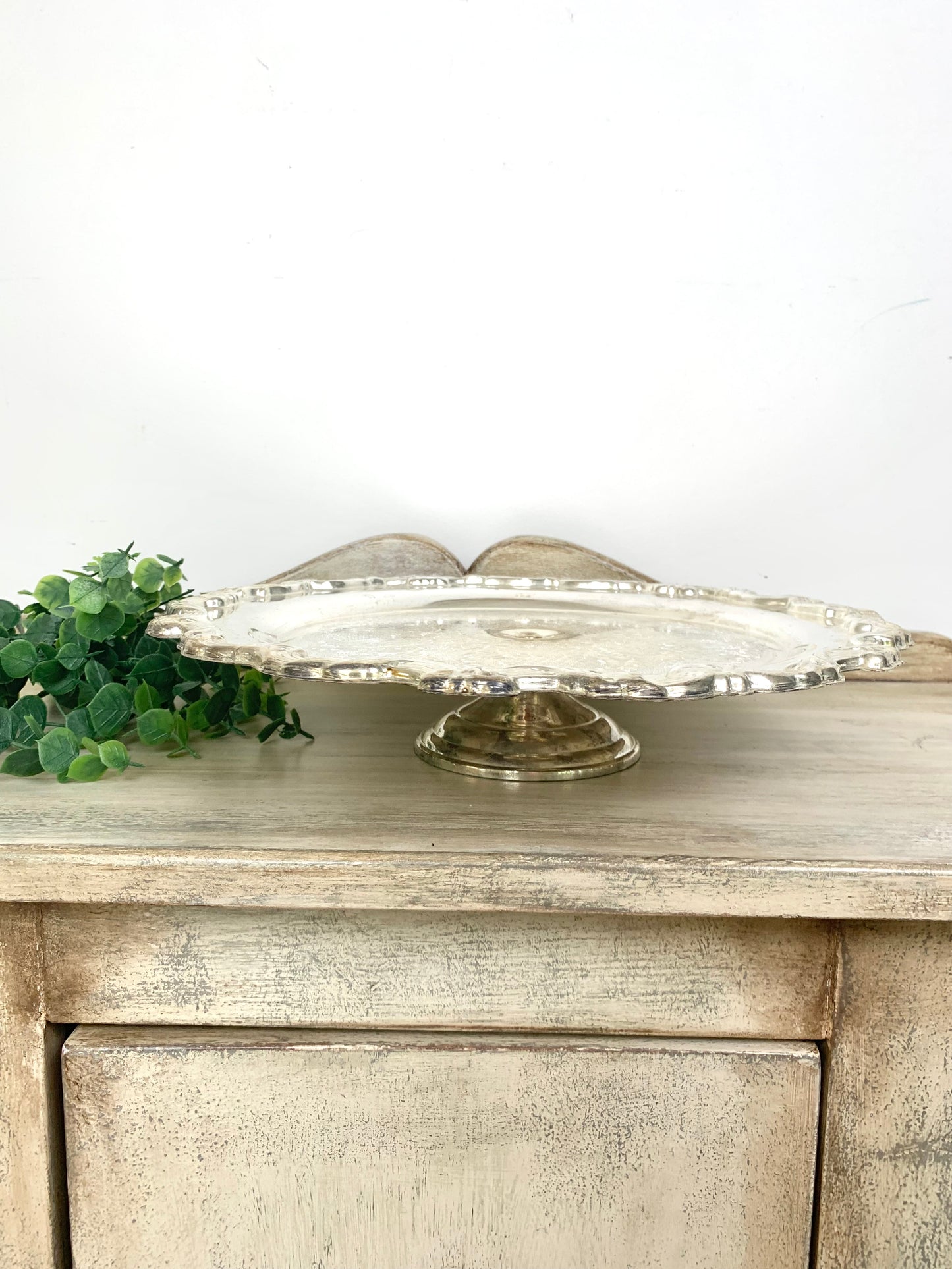 Vintage Silverplated Pedestal Cake Stand
