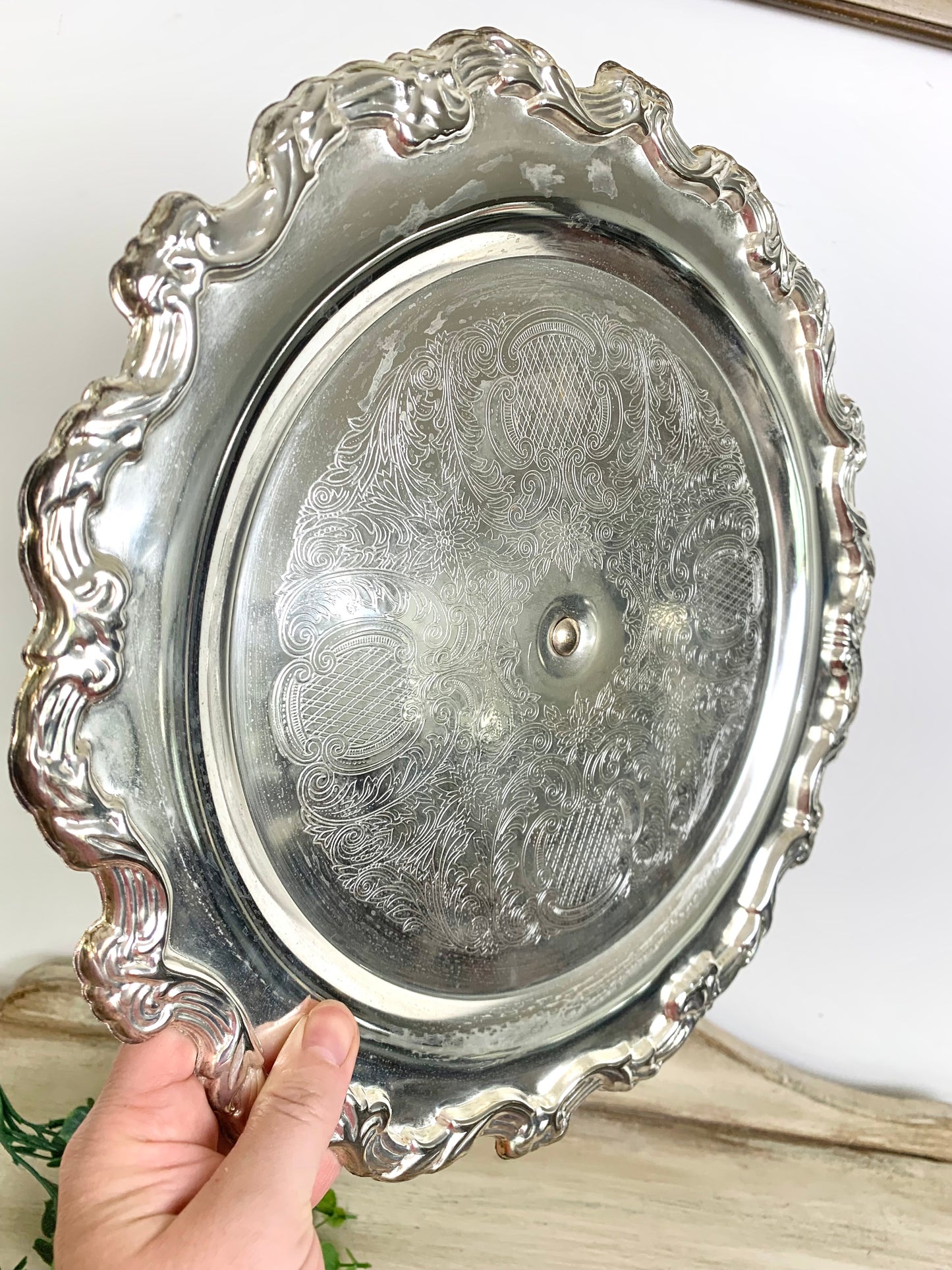 Vintage Silverplated Pedestal Cake Stand