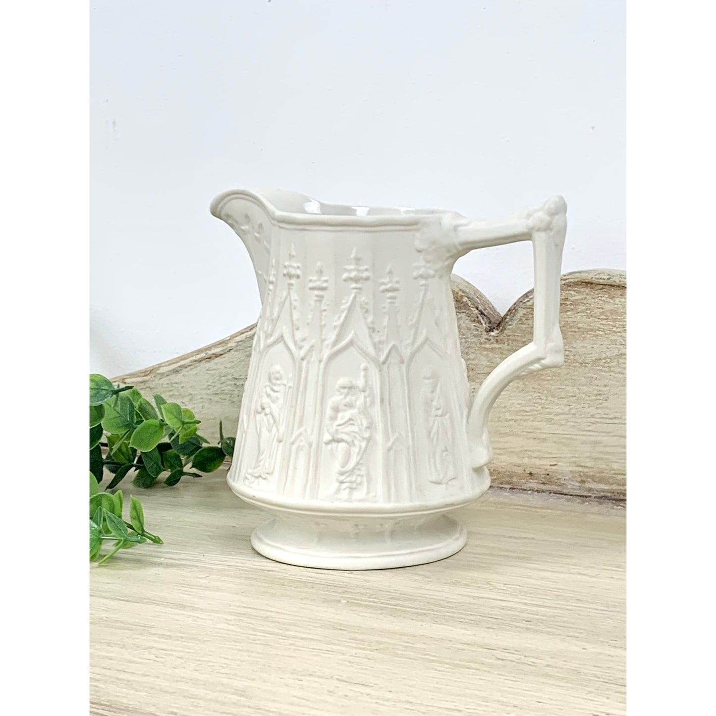 Vintage Portmeirion British Heritage Apostles Pitcher Vase White Porcelain England