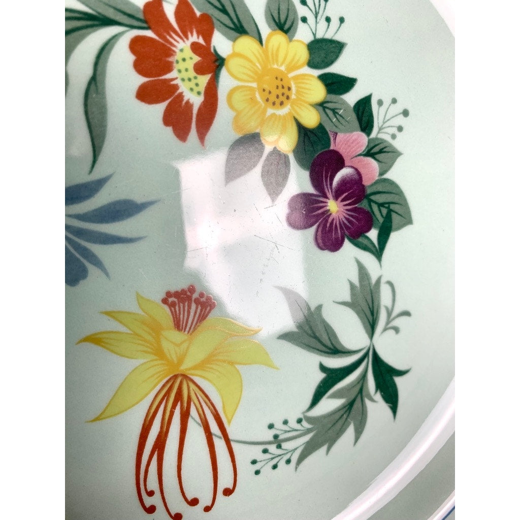 Vintage Kensington Staffordshire Ironstone Dish Set Provincial Pattern England Floral Dinnerware