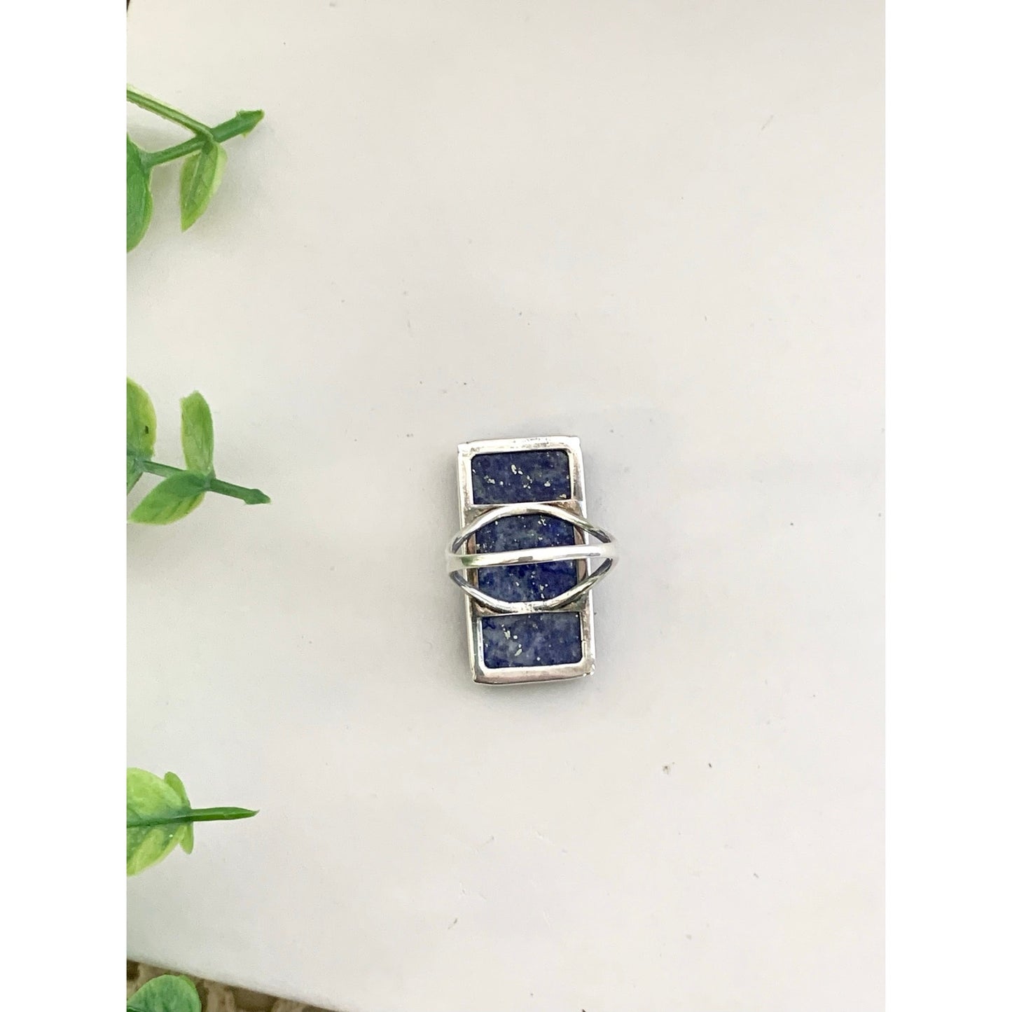 Vintage Lapis Lazuli Ring Sterling Silver 925 Djoy Statement Size 9 Southwestern