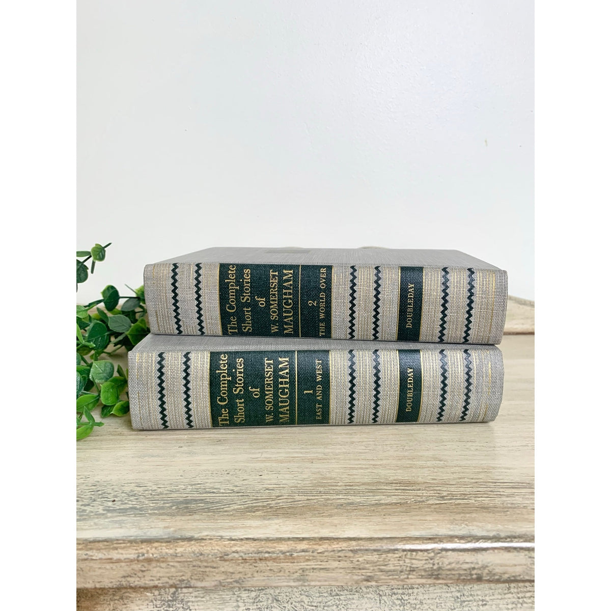 Vintage 1953 W Somerset Maugham Complete Short Stories Two Volume Boxed Set Doubleday