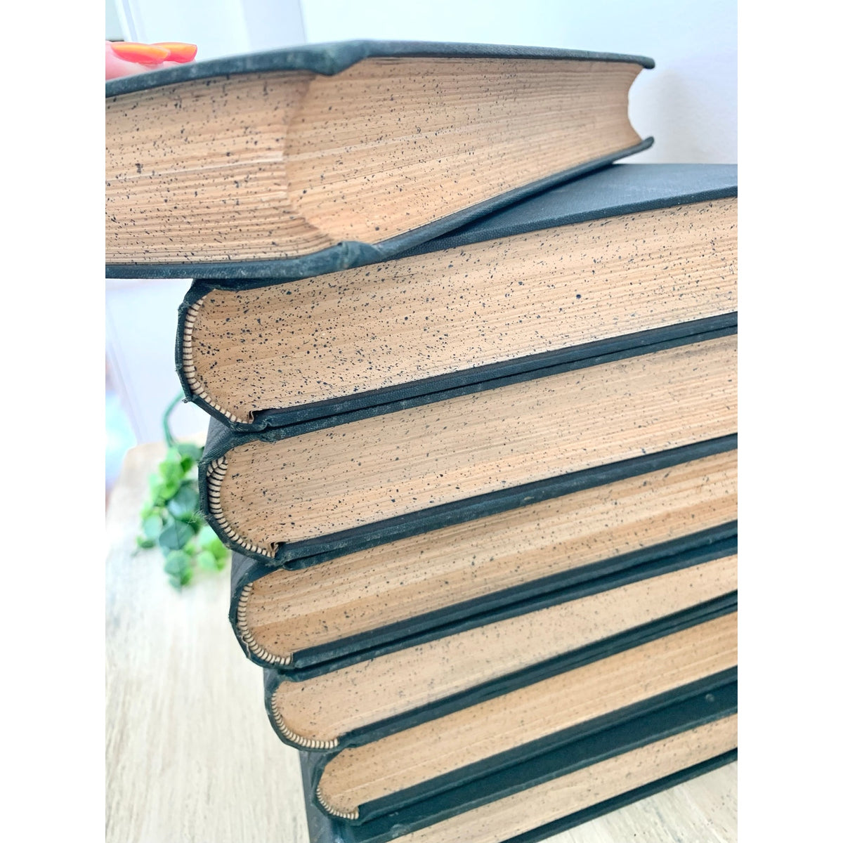 Antique 1891 James Fenimore Cooper Works Seven Volume Blue Gilt Book Set