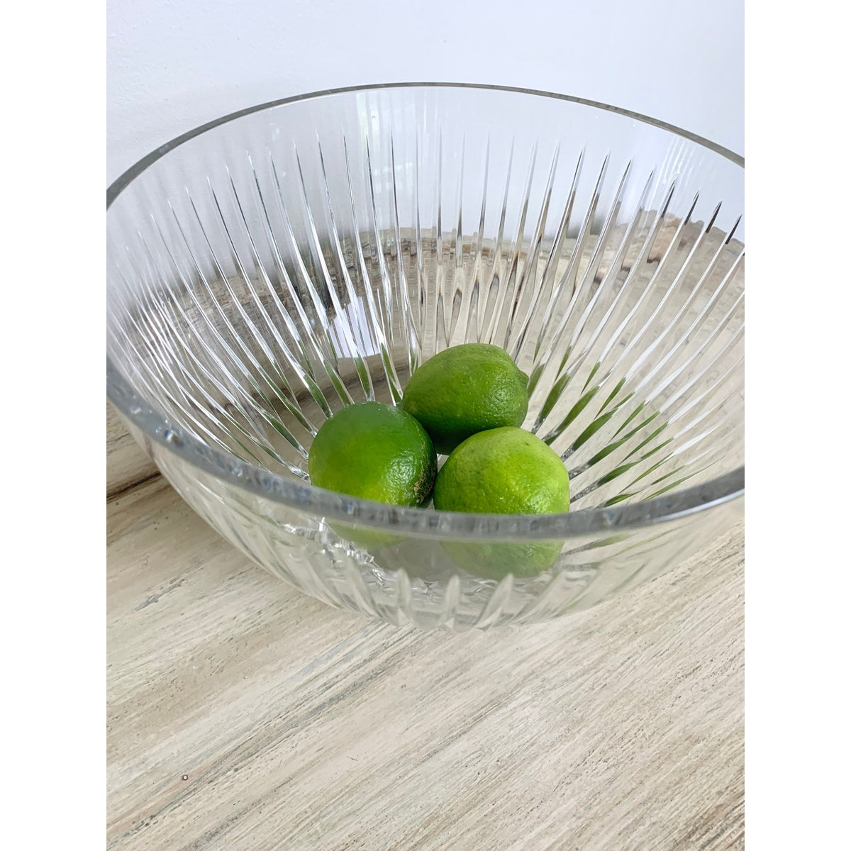 Vintage Josair Yugoslavia Lead Crystal Bowl Large Cut Glass Centerpiece Elegant