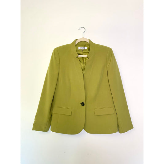 Vintage Kasper Lime Green Blazer Jacket Womens Size 10 Business Work Feminine