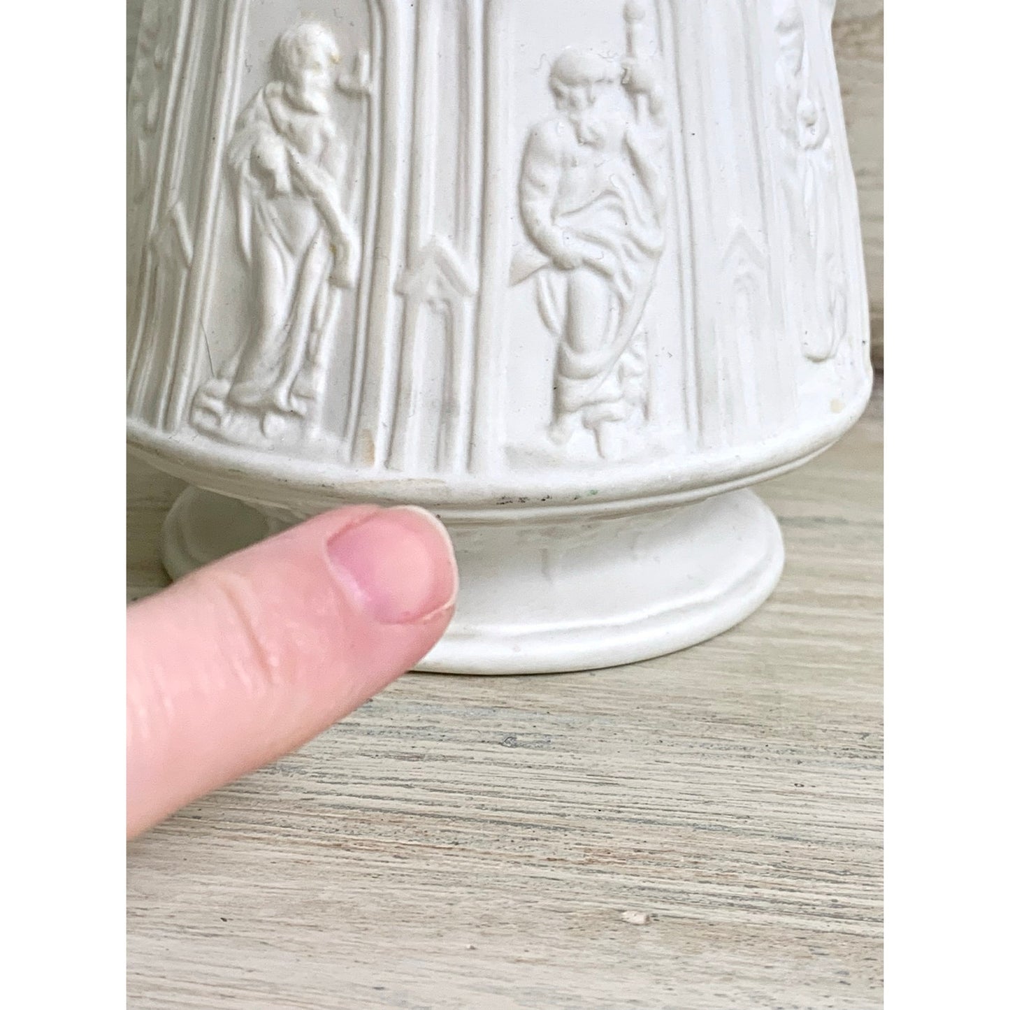 Vintage Portmeirion British Heritage Apostles Pitcher Vase White Porcelain England