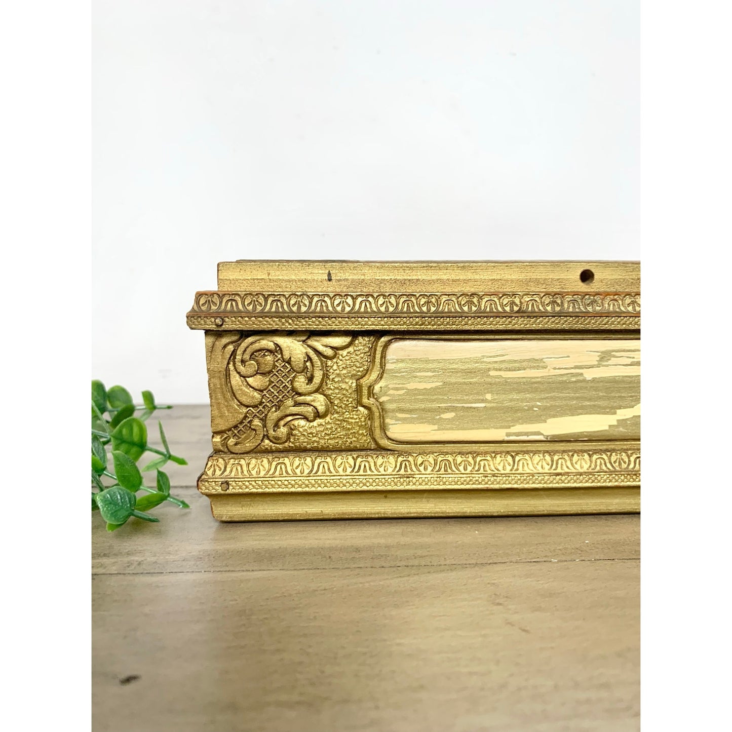 Vintage Victorian Style Parlor Box Gilded Courting Couple Trinket Romantic Jewelry Box