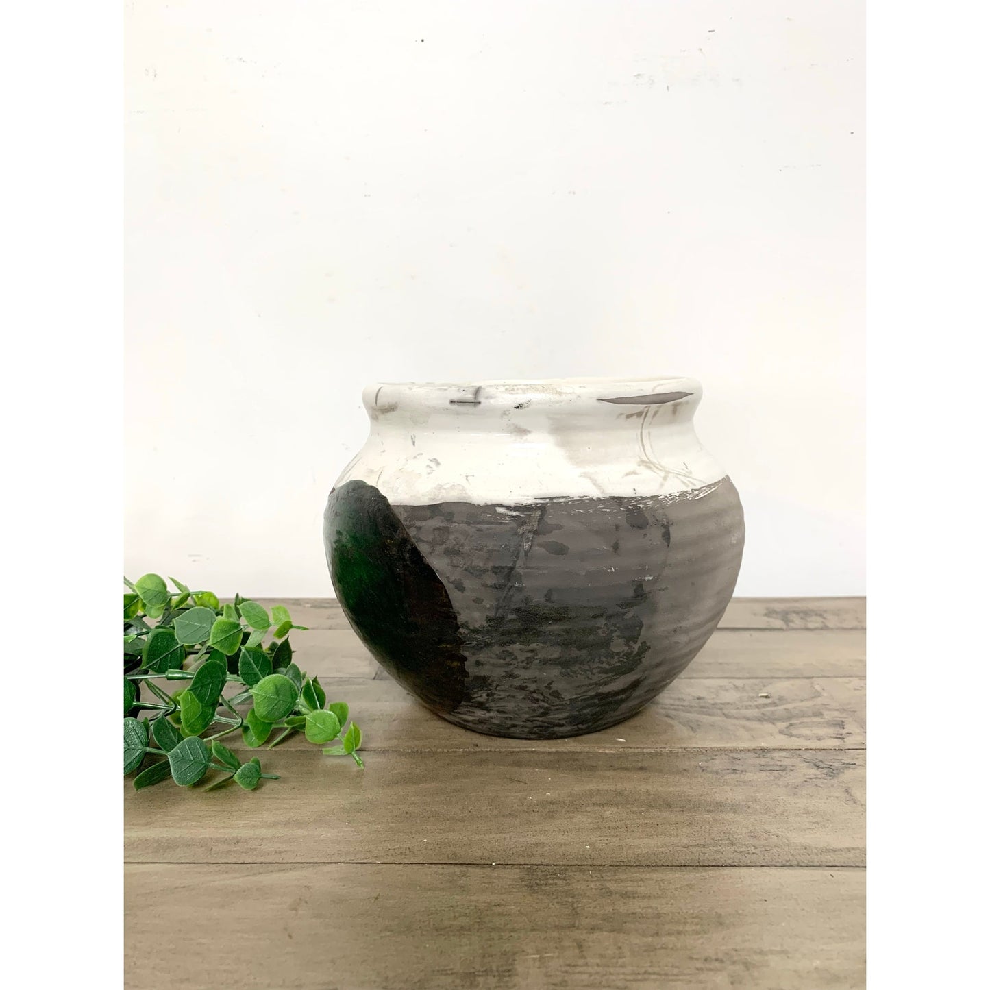 Vintage Mid Century Studio Art Pottery Vase Bowl Pot Green Glaze