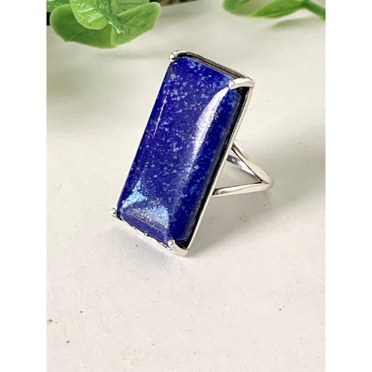 Vintage Lapis Lazuli Ring Sterling Silver 925 Djoy Statement Size 9 Southwestern