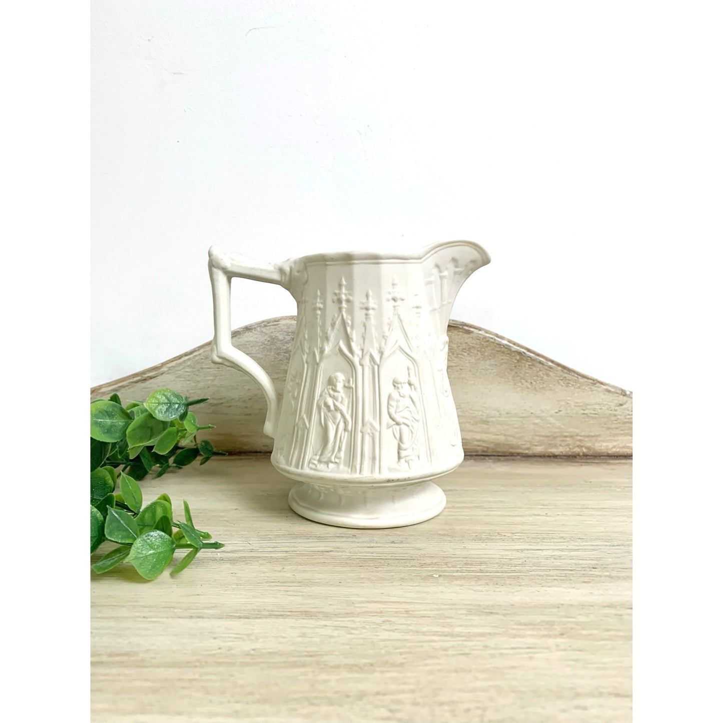 Vintage Portmeirion British Heritage Apostles Pitcher Vase White Porcelain England