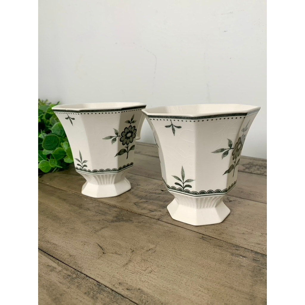 Vintage Independence Castleton Ironstone Mugs - Pair