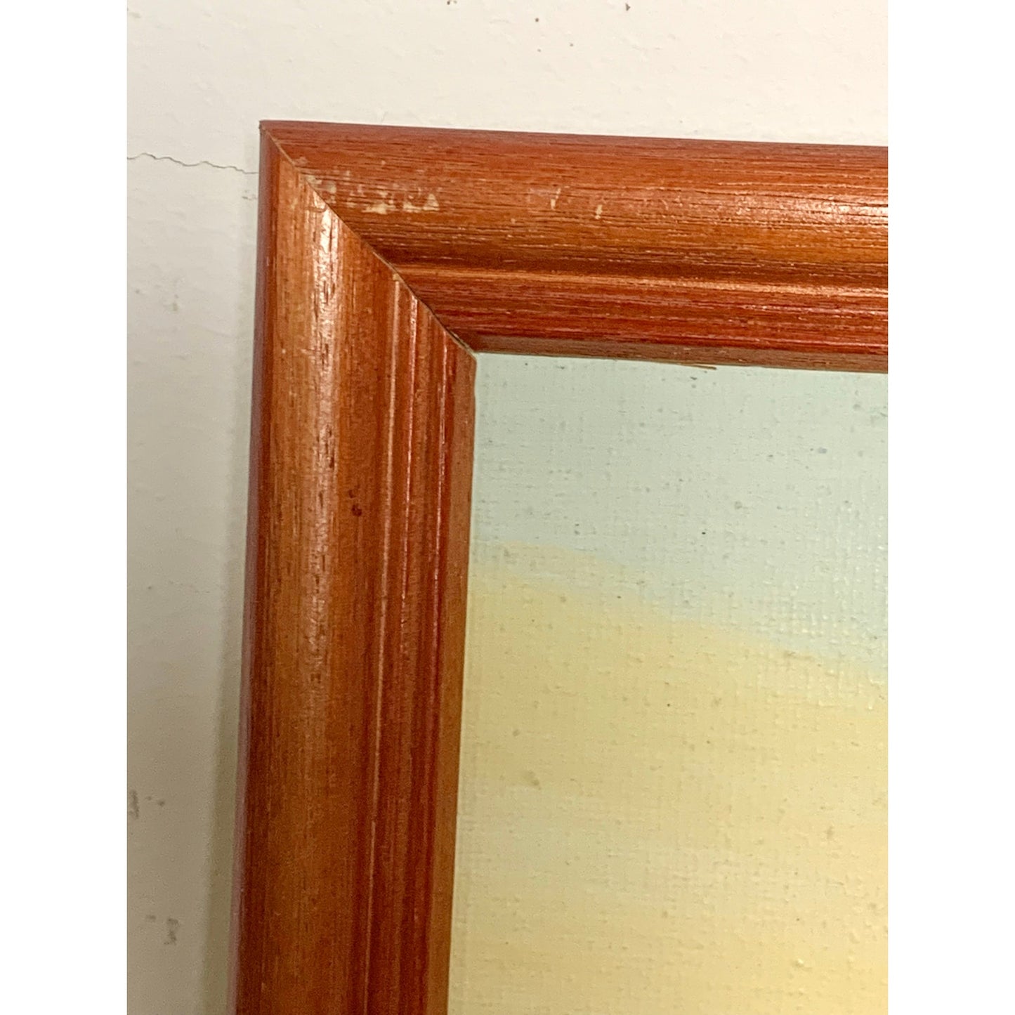 Vintage Mountain Landscape Oil Painting Signed Framed Nature Cottage Fall Art