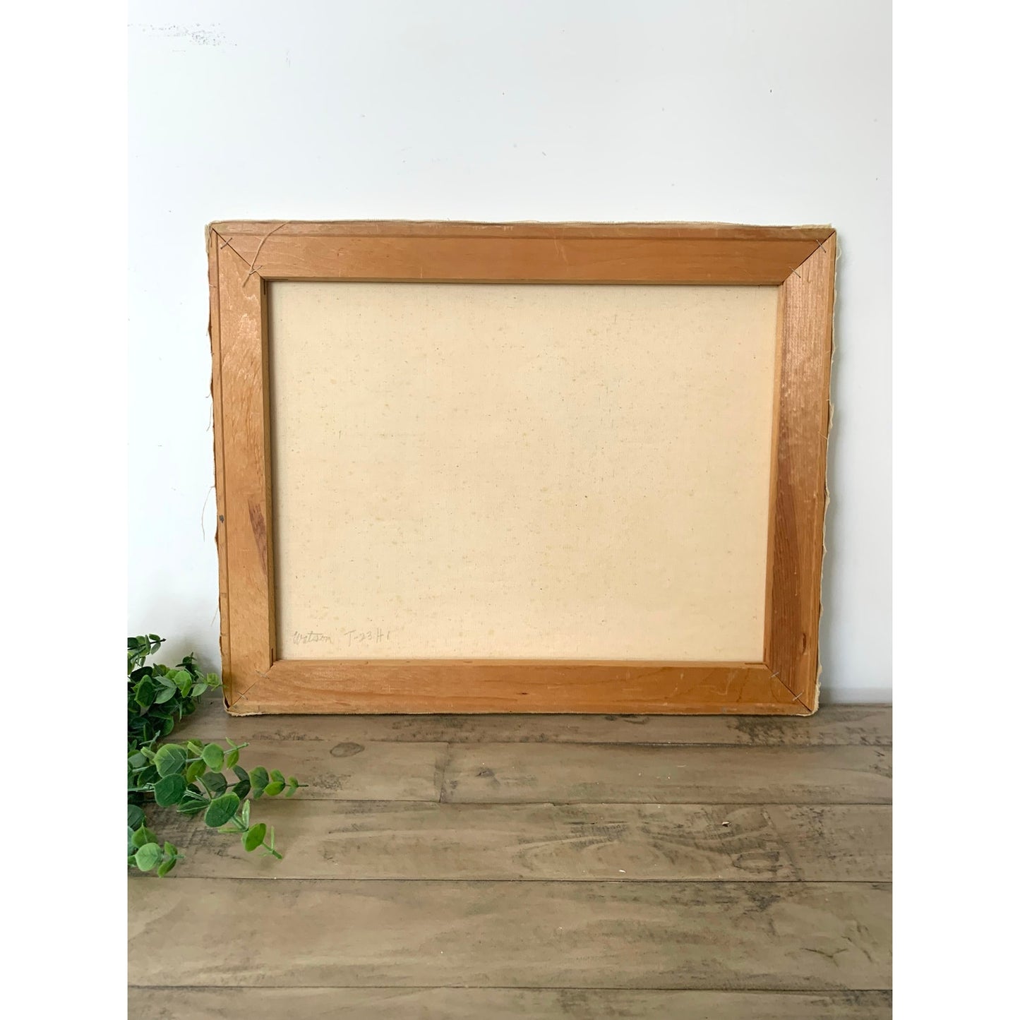 Vintage Still Life Oil Painting on Canvas Signed V Watson Rustic Fruit Art Moody