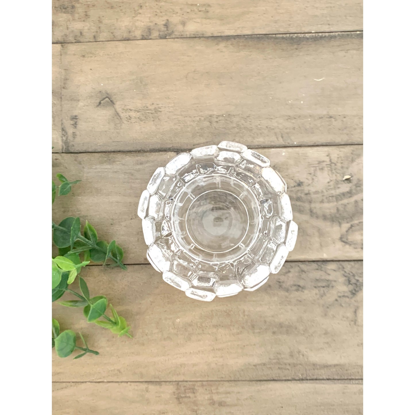 Vintage Kosta Boda Igloo Clear Crystal Glass Candle Votive – Swedish Art Glass 1970s