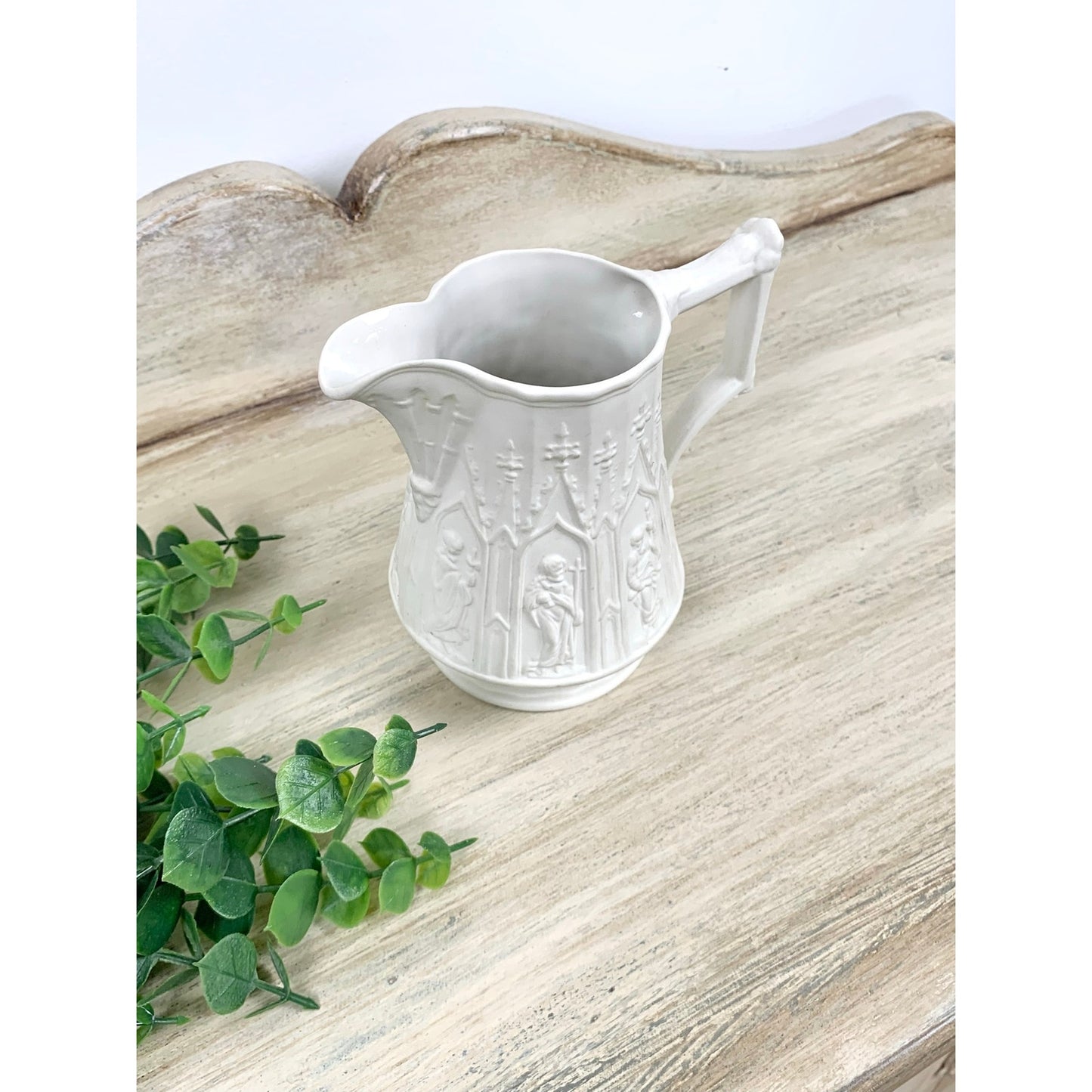 Vintage Portmeirion British Heritage Apostles Pitcher Vase White Porcelain England