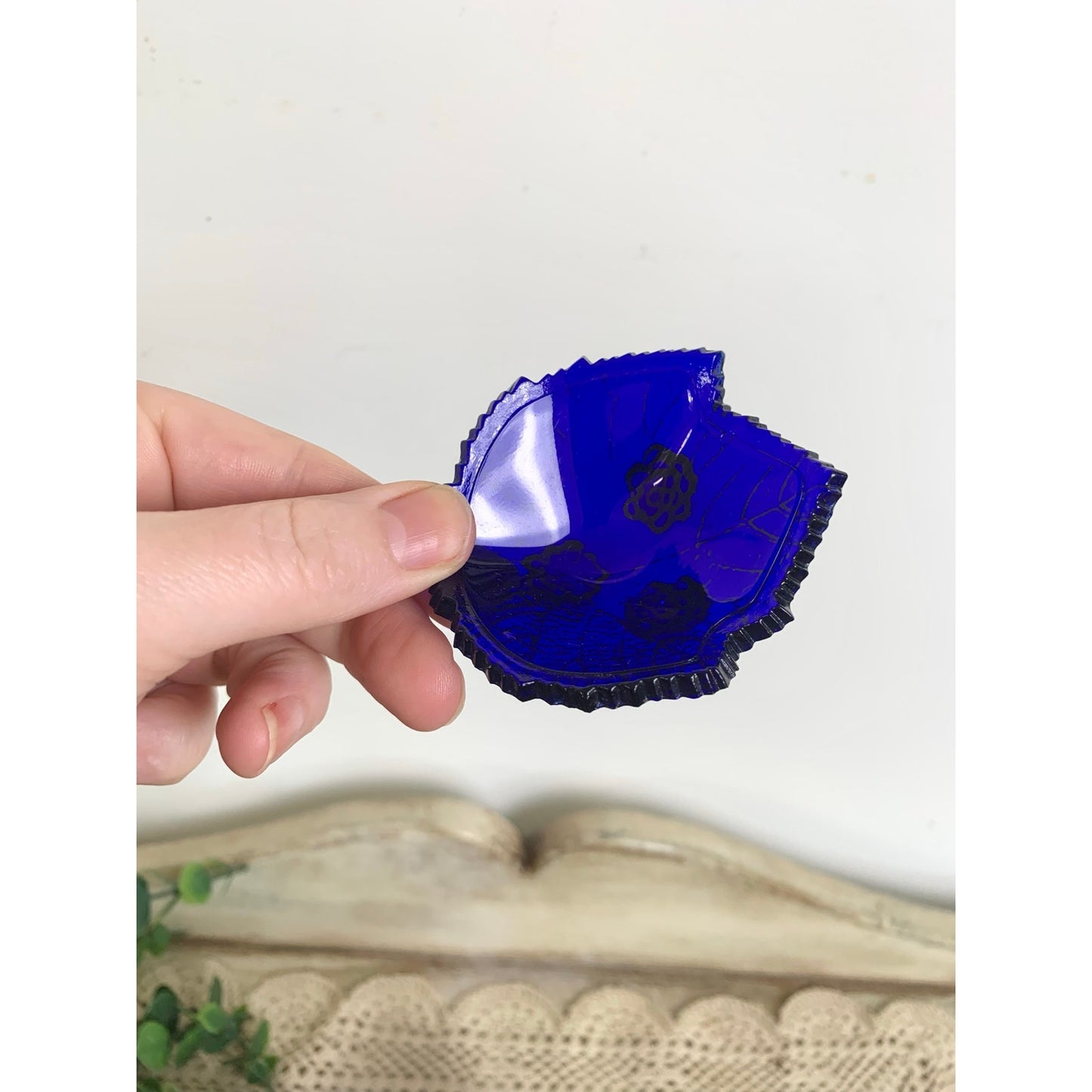 Vintage Cobalt Blue Salt Cellars Set of 8