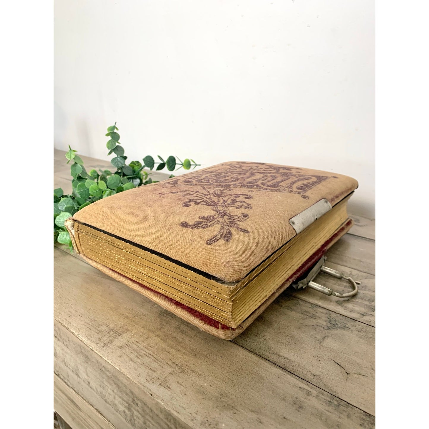 Antique Victorian Photo Album with 1800s Portraits Photography Ephemera Book