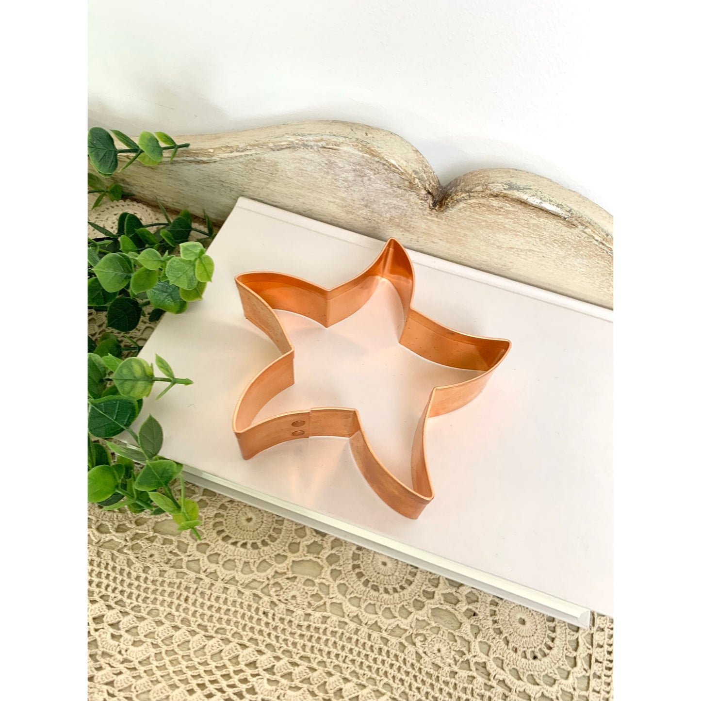 Vintage Copper Starfish Cookie Cutter Coastal Baking Mold Beach Nautical Kitchen